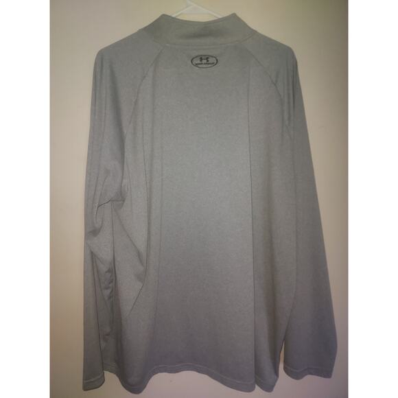 Under Armour Men's Shirt 2XL 1/4 Zip Pullover Long Sleeve HeatGear Tech Gray - Picture 3 of 5